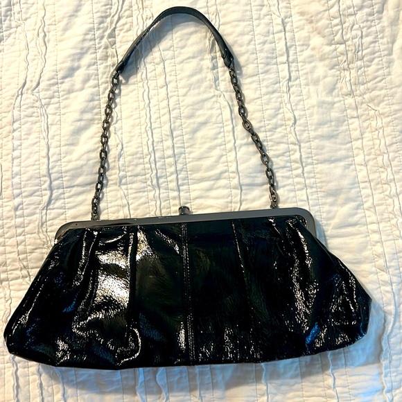 Chic Black Patent Leather HOBO shoulder bag - Picture 13 of 15